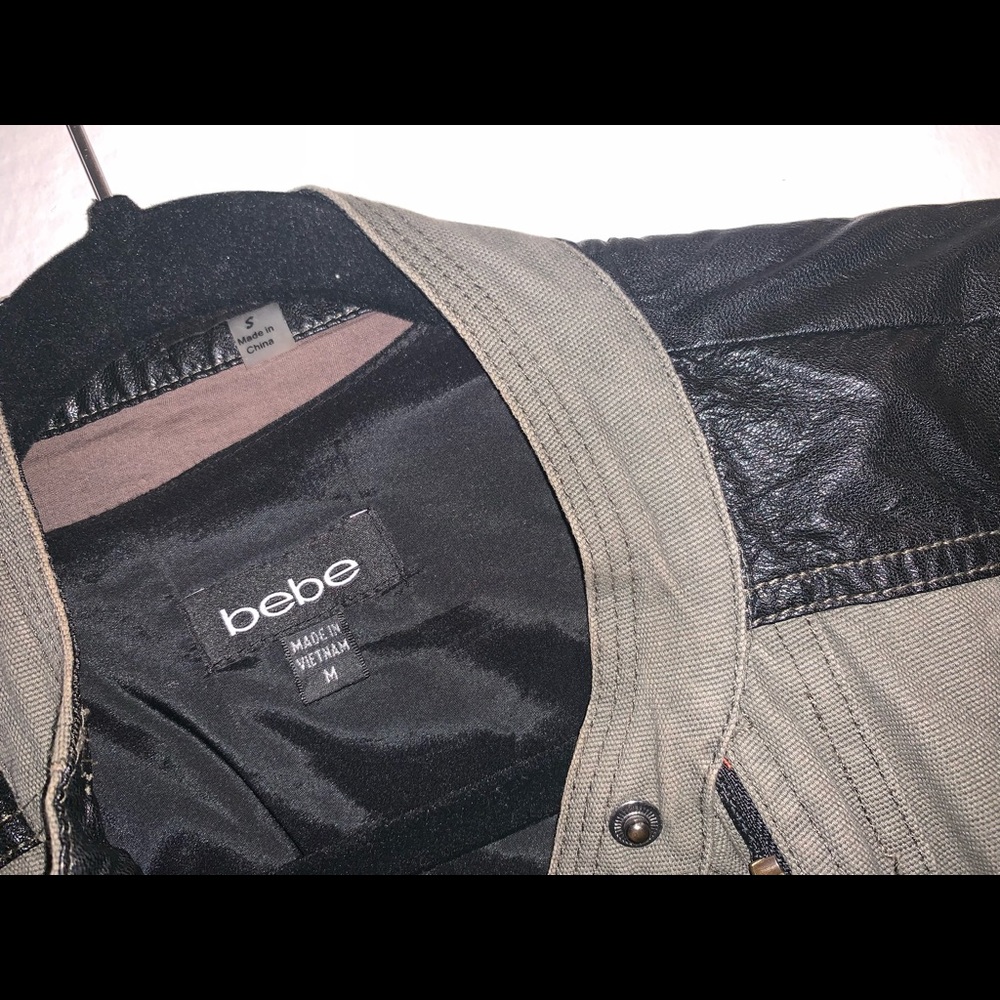 Bebe Camo green with black soft leather details
